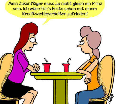 Cartoon: Kredit (medium) by Karsten Schley tagged wirtschaft,kredit,beziehungen,ehe,heirat,royals,liebe,frauen,frauen,liebe,royals,heirat,ehe,beziehungen,kredit,wirtschaft