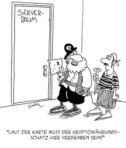 Cartoon: Kryptowährung (medium) by Karsten Schley tagged kryptowährungen,spekulation,blockchain,computer,investitionen,risiko,finanzen,wirtschaft,business,kryptowährungen,spekulation,blockchain,computer,investitionen,risiko,finanzen,wirtschaft,business