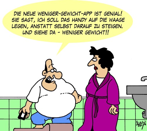 Cartoon: Leichtgewicht (medium) by Karsten Schley tagged liebe,beziehungen,ehe,technik,handys,technologie,frauen,männer,fettleibigkeit,übergewicht,gesundheit,gewicht,gewicht,gesundheit,übergewicht,fettleibigkeit,männer,technologie,handys,ehe,beziehungen,kommunikation,social media,liebe,social,media