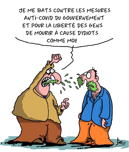 Cartoon: Liberte!! (medium) by Karsten Schley tagged covid19,politique,gouvernement,sante,liberte,manifestations,covid19,politique,gouvernement,sante,liberte,manifestations