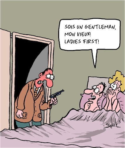 Cartoon: Mariage (medium) by Karsten Schley tagged amour,gentlemen,hommes,femmes,mariage,manieres,infidelite,amour,gentlemen,hommes,femmes,mariage,manieres,infidelite