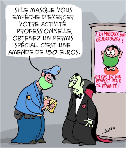 Cartoon: Masques (medium) by Karsten Schley tagged coronavirus,covid19,masques,sante,professions,societe,politique,vampires,coronavirus,covid19,masques,sante,professions,societe,politique,vampires