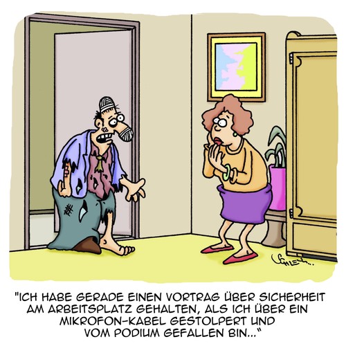 Cartoon: Mit Sicherheit!! (medium) by Karsten Schley tagged wirtschaft,business,arbeitnehmer,arbeitgeber,gesundheit,unfälle,jobs,arbeitssicherheit,arbeit,arbeit,arbeitssicherheit,jobs,unfälle,gesundheit,arbeitgeber,arbeitnehmer,business,wirtschaft