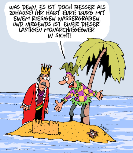 Cartoon: Monarchie (medium) by Karsten Schley tagged monarchie,könige,monarchiegegner,politik,demokratie,monarchie,könige,monarchiegegner,politik,demokratie