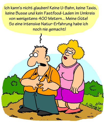 Cartoon: Natur (medium) by Karsten Schley tagged natur,umwelt,mann,frau,gesellschaft,deutschland,stadt,land,natur,umwelt,mann,frau,gesellschaft,deutschland,stadt,land