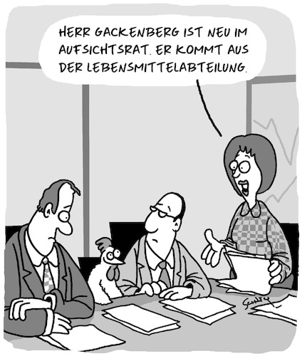 Cartoon: Neu im Aufsichtsrat (medium) by Karsten Schley tagged aufsichtsräte,business,wirtschaft,jobs,karriere,lebensmittel,beförderung,diversität,gesellschaft,aufsichtsräte,business,wirtschaft,jobs,karriere,lebensmittel,beförderung,diversität,gesellschaft