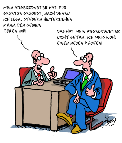 Cartoon: Neu kaufen (medium) by Karsten Schley tagged paradise,papers,steuern,steuerhinterziehung,steuerschlupflöcher,geld,kapitalismuns,politik,gesetzte,politiker,steueroasen,eu,reichtum,business,wirtschaft,gesellschaft,paradise,papers,steuern,steuerhinterziehung,steuerschlupflöcher,geld,kapitalismuns,politik,gesetzte,politiker,steueroasen,eu,reichtum,business,wirtschaft,gesellschaft