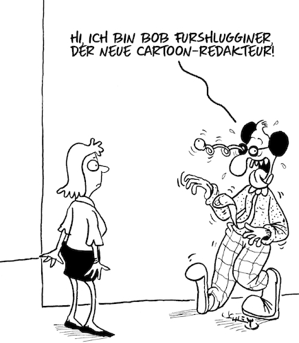 Cartoon: Neuer Kollege (medium) by Karsten Schley tagged medien,presse,redakteure,mitarbeitende,cartoons,jobs,büro,medien,presse,redakteure,mitarbeitende,cartoons,jobs,büro