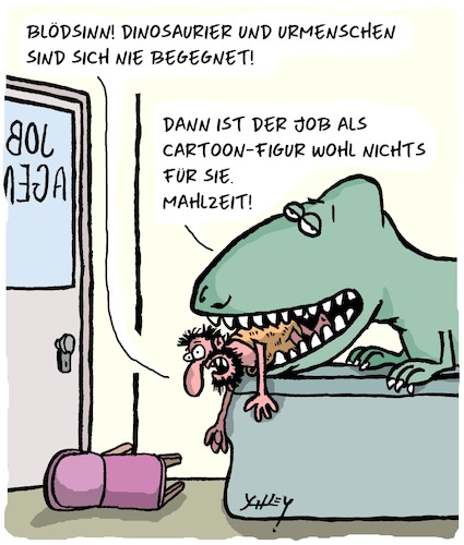 Cartoon: Nicht geeignet! (medium) by Karsten Schley tagged jobs,arbeit,jobcenter,arbeitsvermittlung,cartoons,geschichte,urzeit,dinosaurier,evolution,biologie,gesellschaft,jobs,arbeit,jobcenter,arbeitsvermittlung,cartoons,geschichte,urzeit,dinosaurier,evolution,biologie,gesellschaft