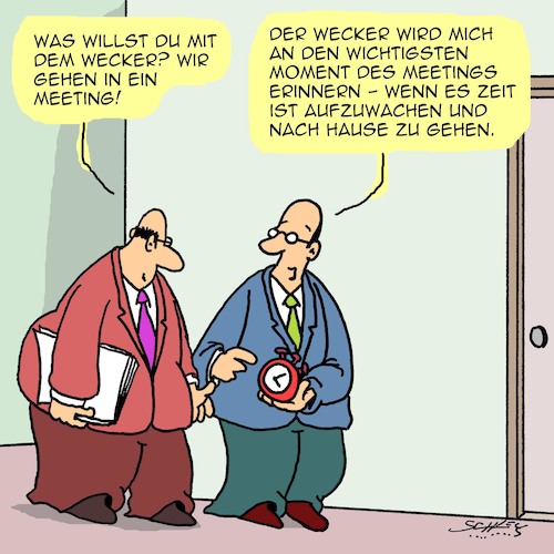 Cartoon: Nicht verpassen! (medium) by Karsten Schley tagged büro,arbeit,arbeitgeber,arbeitnehmer,meetings,arbeitszeit,feierabend,industrie,karriere,angestellte,sachbearbeiter,büro,arbeit,arbeitgeber,arbeitnehmer,meetings,arbeitszeit,feierabend,industrie,karriere,angestellte,sachbearbeiter