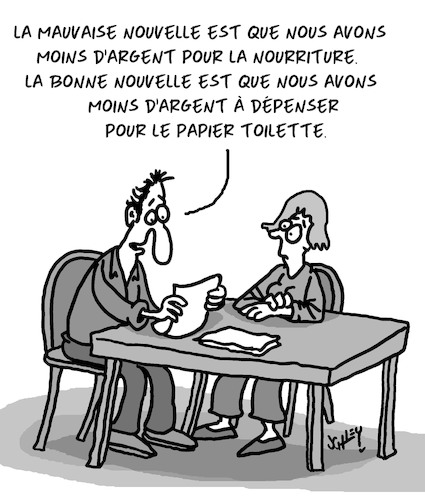 Cartoon: Optimisme (medium) by Karsten Schley tagged inflation,prix,alimentation,consommateurs,revenus,pauvrete,politique,economie,societe,inflation,prix,alimentation,consommateurs,revenus,pauvrete,politique,economie,societe