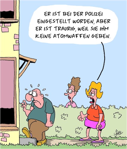 Cartoon: Polizei!! (medium) by Karsten Schley tagged polizei,einstellungen,ausbildung,eignungstests,politik,sicherheit,polizeigewalt,waffen,gesellschaft,polizei,einstellungen,ausbildung,eignungstests,politik,sicherheit,polizeigewalt,waffen,gesellschaft