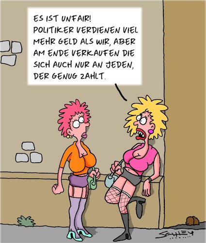 Cartoon: Prostitution (medium) by Karsten Schley tagged politik,politiker,geld,einkommen,steuern,vorteile,jobs,frauen,männer,gesellschaft,politik,politiker,geld,einkommen,steuern,vorteile,jobs,sex,frauen,männer,gesellschaft