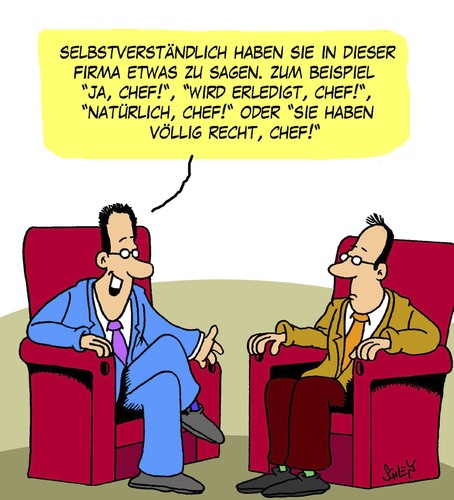 Cartoon: Sagen (medium) by Karsten Schley tagged arbeit,arbeitgeber,arbeitnehmer,macht,jobs,wirtschaft,gesellschaft,arbeit,arbeitgeber,arbeitnehmer,macht,jobs,wirtschaft,gesellschaft