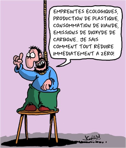 Cartoon: Sauver la planete (medium) by Karsten Schley tagged environnement,climat,industrie,consommateurs,viande,plastique,emissions,environnement,climat,industrie,consommateurs,viande,plastique,emissions