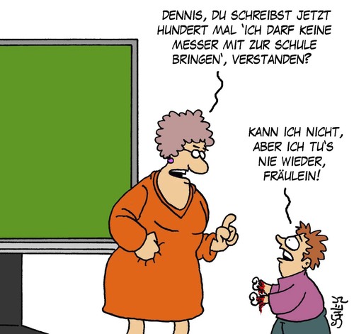 Cartoon: Schule (medium) by Karsten Schley tagged schule,schüler,lehrer,unterricht,erziehung,schulgewalt,strafe,pädagogen,pädagogik,schule,schüler,lehrer,unterricht,erziehung,schulgewalt,strafe,pädagogen,pädagogik