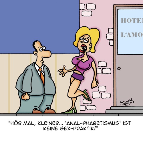 Cartoon: Sex-Praktik (medium) by Karsten Schley tagged männer,frauen,business,bildung,jobs,prostitution,gesellschaft,männer,frauen,sex,business,bildung,jobs,prostitution,gesellschaft