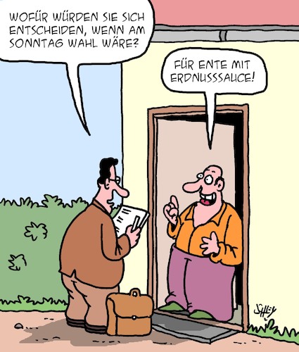 Cartoon: Sonntagsfrage (medium) by Karsten Schley tagged wahlen,politik,wähler,sonntagsfrage,politiker,kandidaten,parteien,umfragen,gesellschaft,wahlen,politik,wähler,sonntagsfrage,politiker,kandidaten,parteien,umfragen,gesellschaft