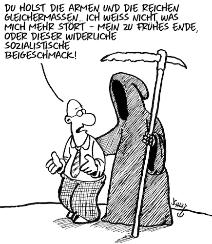 Cartoon: Sozialismus (medium) by Karsten Schley tagged leben,tod,sozialismus,politik,konservative,gesellschaft,leben,tod,sozialismus,politik,konservative,gesellschaft