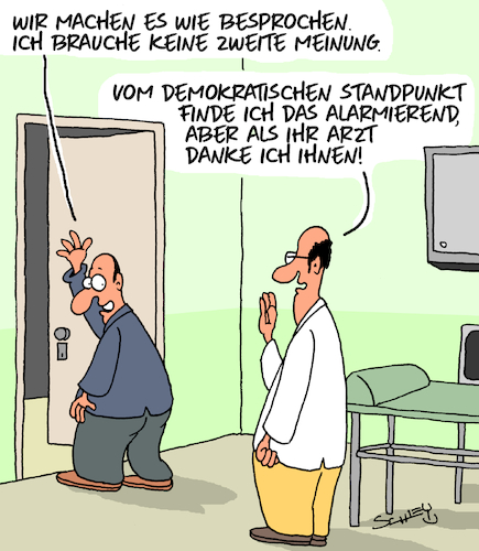 Cartoon: Standpunkt (medium) by Karsten Schley tagged ärzte,patienten,gesundheit,demokratie,politik,meinungen,meinungsfreiheit,medien,populismus,gesellschaft,ärzte,patienten,gesundheit,demokratie,politik,meinungen,meinungsfreiheit,medien,populismus,gesellschaft