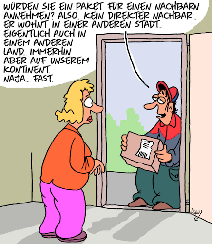 Cartoon: Super Service!! (medium) by Karsten Schley tagged onlinehandel,bestellungen,paketdienste,paketzustellung,kunden,kundenservice,paketzusteller,lohndumping,gesellschaft,politik,onlinehandel,bestellungen,paketdienste,paketzustellung,kunden,kundenservice,paketzusteller,lohndumping,gesellschaft,politik