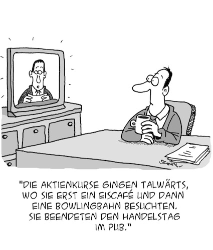 Cartoon: Talwärts (medium) by Karsten Schley tagged aktien,börse,börsenkurse,hausse,baisse,investitionen,anlagen,profite,verluste,spekulation,wirtschaft,business,aktien,börse,börsenkurse,hausse,baisse,investitionen,anlagen,profite,verluste,spekulation,wirtschaft,business