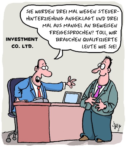 Cartoon: Top-Qualifikation! (medium) by Karsten Schley tagged jobs,wirtschaft,business,steuern,kompetenz,qualifikation,gesellschaft,jobs,wirtschaft,business,steuern,kompetenz,qualifikation,gesellschaft