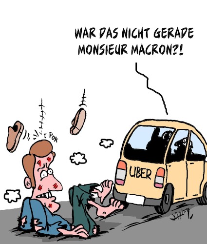 Cartoon: Uber Files (medium) by Karsten Schley tagged uber,frankreich,macron,lobbyismus,wirtschaft,politik,investigativjournalismus,wirtschaftskriminalität,gesellschaft,medien,uber,frankreich,macron,lobbyismus,wirtschaft,politik,investigativjournalismus,wirtschaftskriminalität,gesellschaft,medien