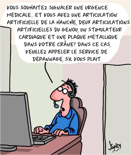 Cartoon: Une Urgence!!! (medium) by Karsten Schley tagged medical,urgence,sante,secourisme,aide,medical,urgence,sante,secourisme,aide