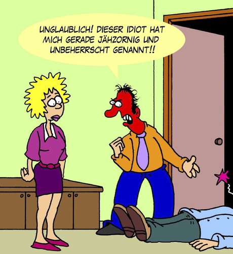 Cartoon: Unglaublich (medium) by Karsten Schley tagged männer,gewalt,psychologie,gesundheit,arbeit,jobs,kollegen,mobbing,gesellschaft,verhalten,männer,gewalt,psychologie,gesundheit,arbeit,jobs,kollegen,mobbing,gesellschaft,verhalten