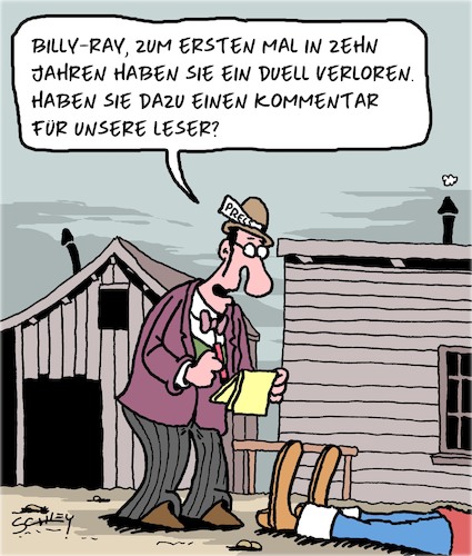 Cartoon: Verloren!! (medium) by Karsten Schley tagged gewinner,verlierer,wettkampf,wildwest,presse,medien,kommentare,leser,gesellschaft,gewinner,verlierer,wettkampf,wildwest,presse,medien,kommentare,leser,gesellschaft