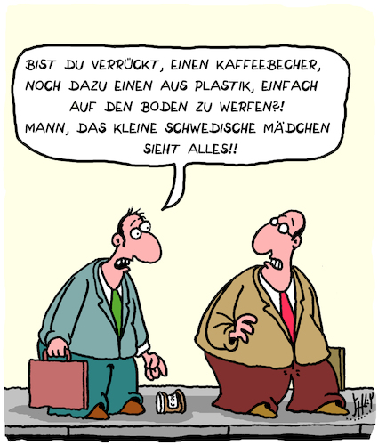 Cartoon: Verrückt??! (medium) by Karsten Schley tagged umwelt,klimawandel,umweltschutz,industrie,kapitalismus,greta,thunberg,medien,politik,plastik,umweltzerstörung,gesellschaft,umwelt,klimawandel,umweltschutz,industrie,kapitalismus,greta,thunberg,medien,politik,plastik,umweltzerstörung,gesellschaft