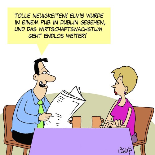 Cartoon: Wachstum! (medium) by Karsten Schley tagged wirtschaft,business,geld,wirtschaftswachstum,gesellschaft,wachstum,elvis,wirtschaft,business,geld,wirtschaftswachstum,gesellschaft,wachstum,elvis