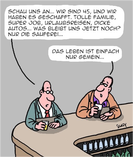 Cartoon: Was bleibt? (medium) by Karsten Schley tagged midlife,crisis,karriere,geld,familie,reisen,erfolg,alkohol,männer,unzufriedenheit,gesellschaft,midlife,crisis,karriere,geld,familie,reisen,erfolg,alkohol,männer,unzufriedenheit,gesellschaft