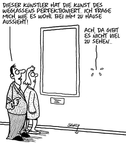 Cartoon: Weglassen (medium) by Karsten Schley tagged künstler,kunst,kultur,museen,galerien,weglassen,kunststile,kritiker,mode,medien,gesellschaft,künstler,kunst,kultur,museen,galerien,weglassen,kunststile,kritiker,mode,medien,gesellschaft