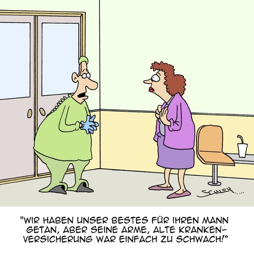 Cartoon: Wir haben ALLES getan... (medium) by Karsten Schley tagged familie,ehefrauen,ehemänner,gesundheitsversorgung,krankenversicherungen,versicherungen,patienten,ärzte,gesundheit,gesundheit,ärzte,patienten,versicherungen,krankenversicherungen,gesundheitsversorgung,ehemänner,ehefrauen,familie