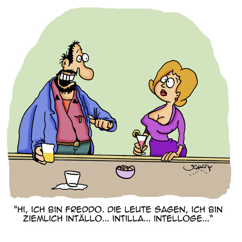 Cartoon: Ziemlich (medium) by Karsten Schley tagged männer,frauen,kneipen,pubs,bars,anbaggern,soziales,intelligenz,bildung,beziehungen,männer,frauen,kneipen,pubs,bars,anbaggern,soziales,intelligenz,bildung,beziehungen