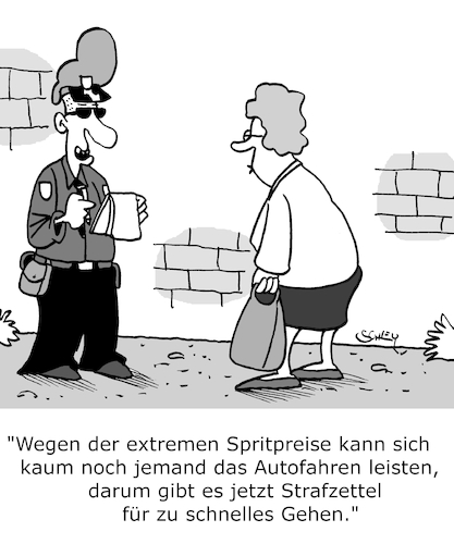 Cartoon: Zu schnell! (medium) by Karsten Schley tagged autos,spritpreise,geschwindigkeit,armut,inflation,gesetze,polizei,politik,verkehrspolitik,justiz,gesellschaft,autos,spritpreise,geschwindigkeit,armut,inflation,gesetze,polizei,politik,verkehrspolitik,justiz,gesellschaft