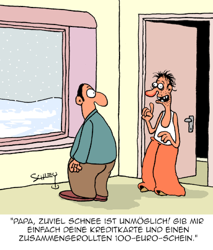 Cartoon: Zuviel geht nicht (medium) by Karsten Schley tagged wetter,natur,temperaturen,schnee,jahreszeiten,klima,drogen,kokain,gesellschaft,wetter,natur,temperaturen,schnee,jahreszeiten,klima,drogen,kokain,gesellschaft