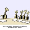 Cartoon: Abstimmung (small) by Karsten Schley tagged demokratie,meeting,abstimmung,meinung,business,wirtschaft,büro,arbeit,arbeitgeber,arbeitnehmer,tiere,natur,schlangen