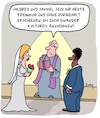 Cartoon: Aneignung!! (small) by Karsten Schley tagged liebe,ehe,hochzeit,aneignung,diversität,männer,frauen,beziehungen,gesellschaft