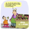 Cartoon: Apfel (small) by Karsten Schley tagged früchte,ernährung,business,verkäufer,software,computer,technologie,virus,würmer
