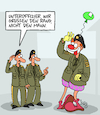 Cartoon: Beim Militär (small) by Karsten Schley tagged militär,dienstgrade,rang,respekt,offiziere,unteroffiziere,bundeswehr,politik,gesellschaft
