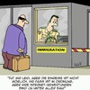 Cartoon: BEWERTUNG (small) by Karsten Schley tagged internet,einwanderung,tourismus,zoll,immigration,migration,reisen,gesellschaft,internetbewertungen,ratings