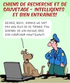 Cartoon: Chiens de Secours (small) by Karsten Schley tagged urgences,police,medical,sauvetage,animaux,chiens