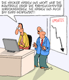 Cartoon: Cyber-Kriminelle (small) by Karsten Schley tagged computer,hacker,cyberspace,kriminalität,internetkriminalität,wirtschaft,business,umsätze,umsatzrückgang