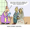 Cartoon: Die Grosse Liebe (small) by Karsten Schley tagged liebe,heirat,männer,frauen,kirche,trauung,beziehungen,ehe,zombies