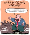 Cartoon: Erdogan (small) by Karsten Schley tagged erdogan,religion,europe,relations,politique,economie,covid19