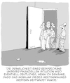 Cartoon: Es ist dringend! (small) by Karsten Schley tagged wirtschaft,mittelstand,finanzkrise,wirtschaftskrise,umsätze,umsatzrückgang,pfändungen,politik,arbeitsplätze,jobverluste,arbeitgeber,arbeitnehmer,gesellschaft