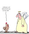 Cartoon: Es ist Liebe! (small) by Karsten Schley tagged liebe,beziehungen,nachwuchs,familien,hühner,engel,religion,gesellschaft